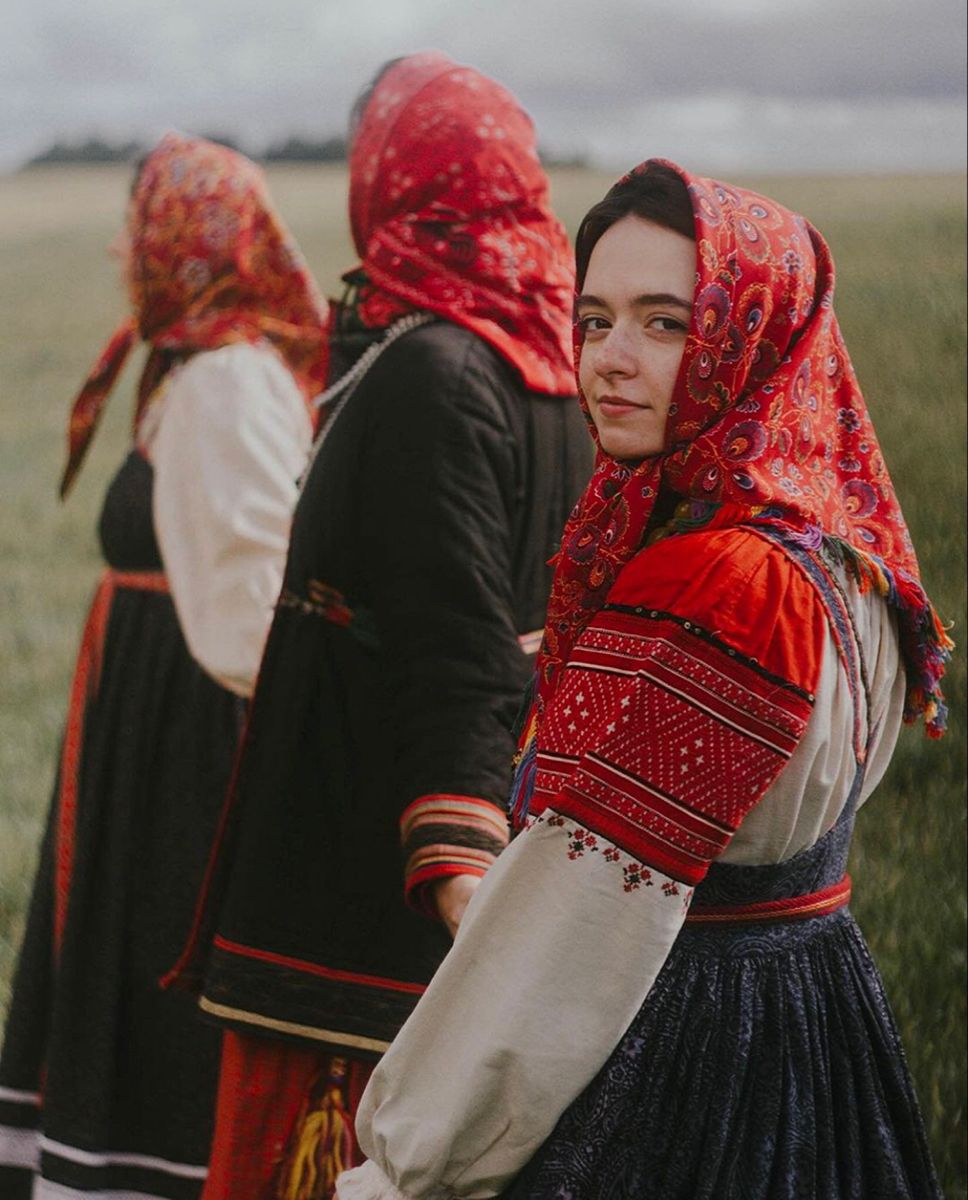 Women in Slavic costumes in Sao Jose dos Campos