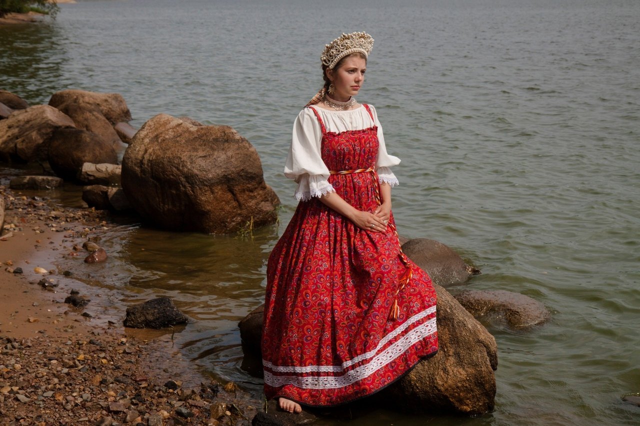 Women in Slavic costumes in Sao Jose dos Campos