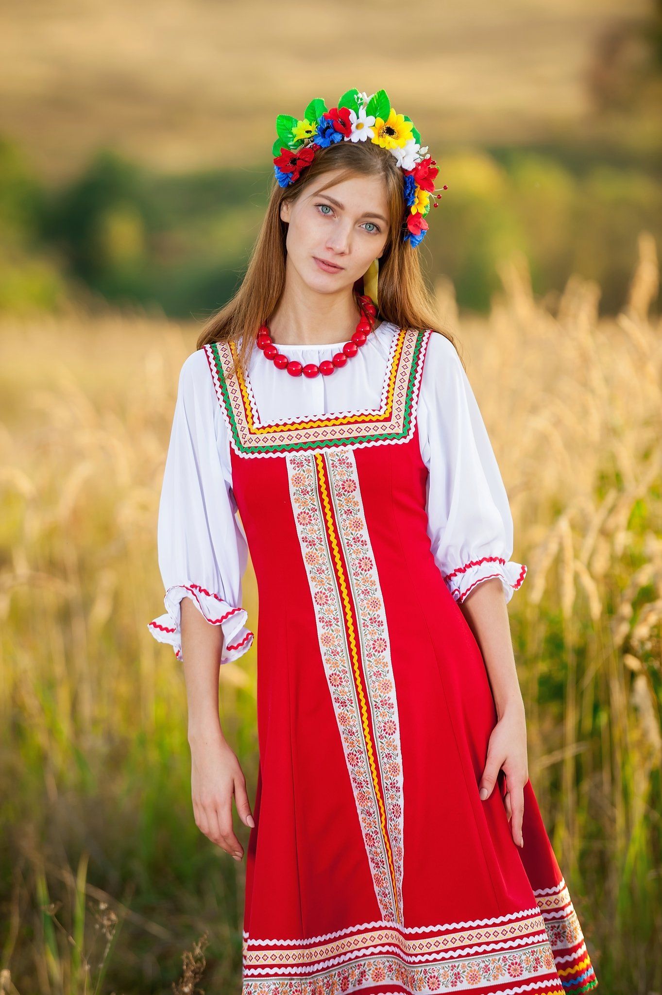 Women in Slavic costumes in Sao Jose dos Campos