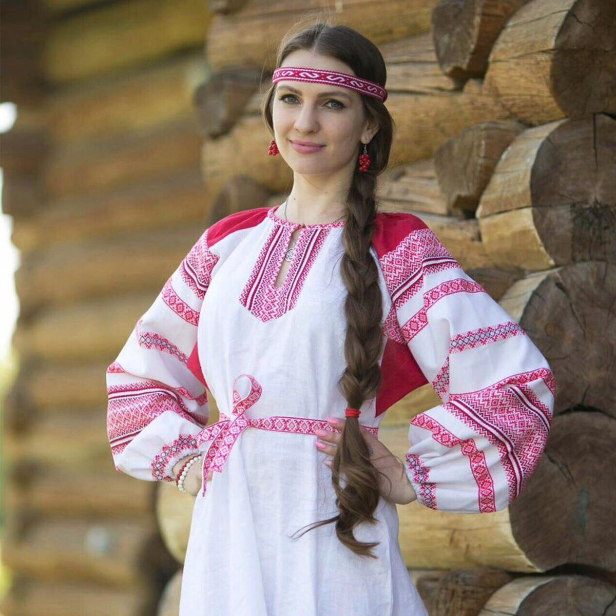 Girls in Slavic costumes in Sao Jose dos Campos