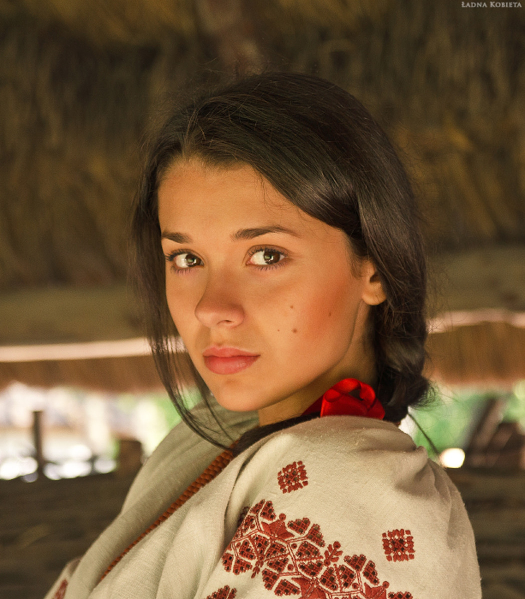 Girls in Slavic costumes in Sao Jose dos Campos